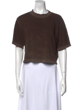 Cotton Citizen Crew Neck Short Sleeve Crop Top