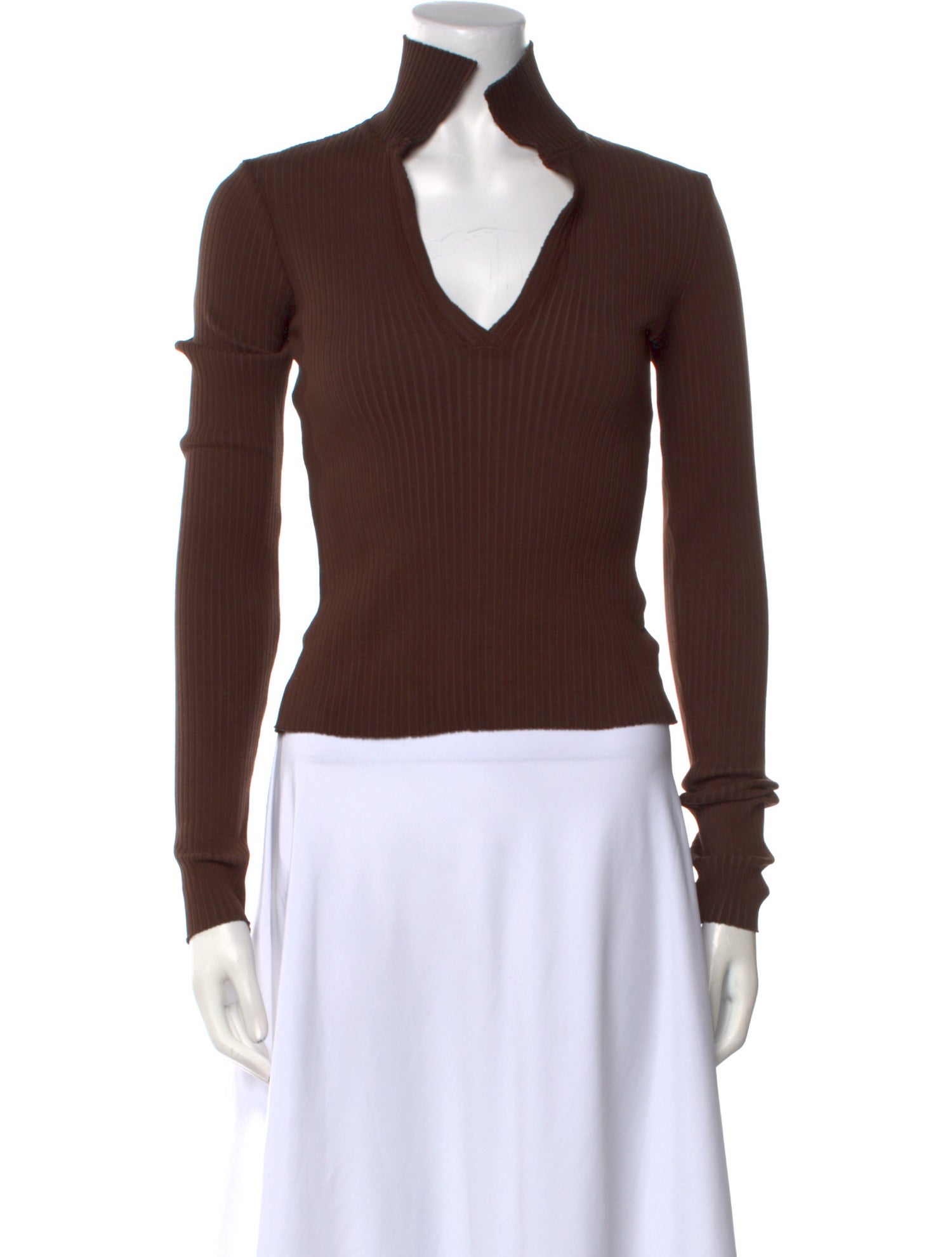 Cotton Citizen V-Neck Long Sleeve Top