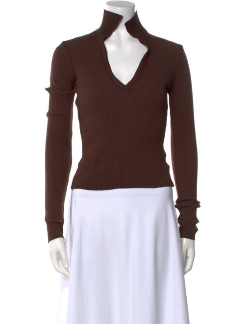 Cotton Citizen V-Neck Long Sleeve Top