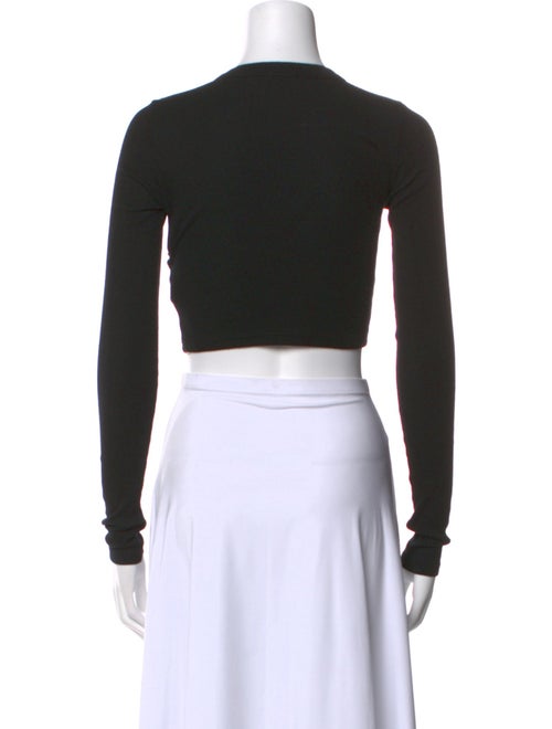 Cotton Citizen Crew Neck Long Sleeve Crop Top