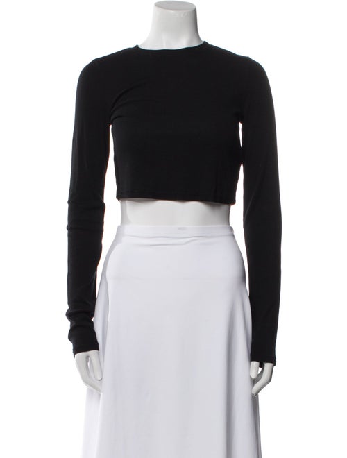 Cotton Citizen Bateau Neckline Long Sleeve Crop Top