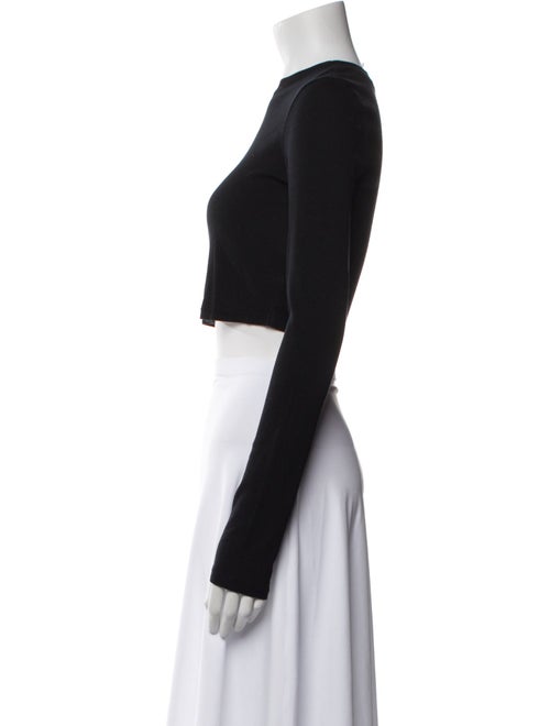 Cotton Citizen Bateau Neckline Long Sleeve Crop Top