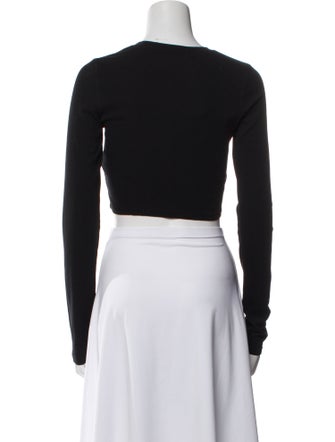 Cotton Citizen Bateau Neckline Long Sleeve Crop Top