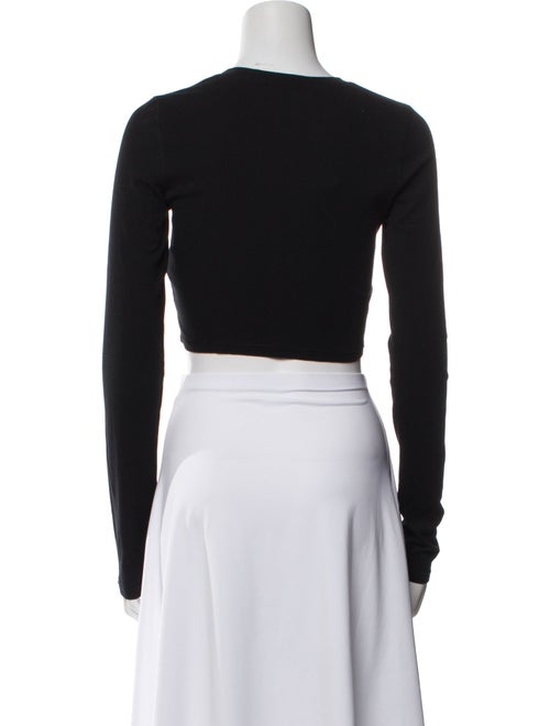 Cotton Citizen Bateau Neckline Long Sleeve Crop Top