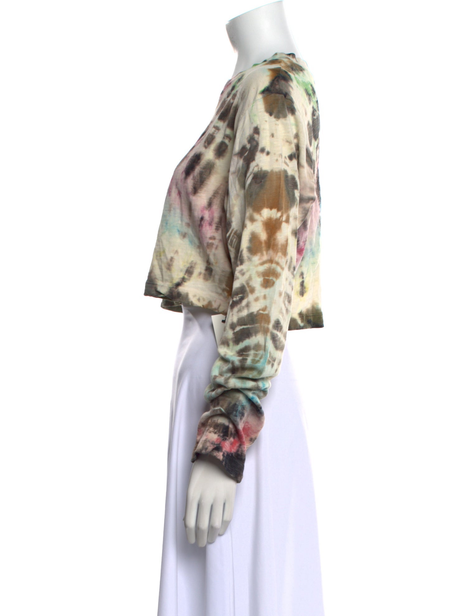 Cotton Citizen Tie-Dye Print Crew Neck Crop Top