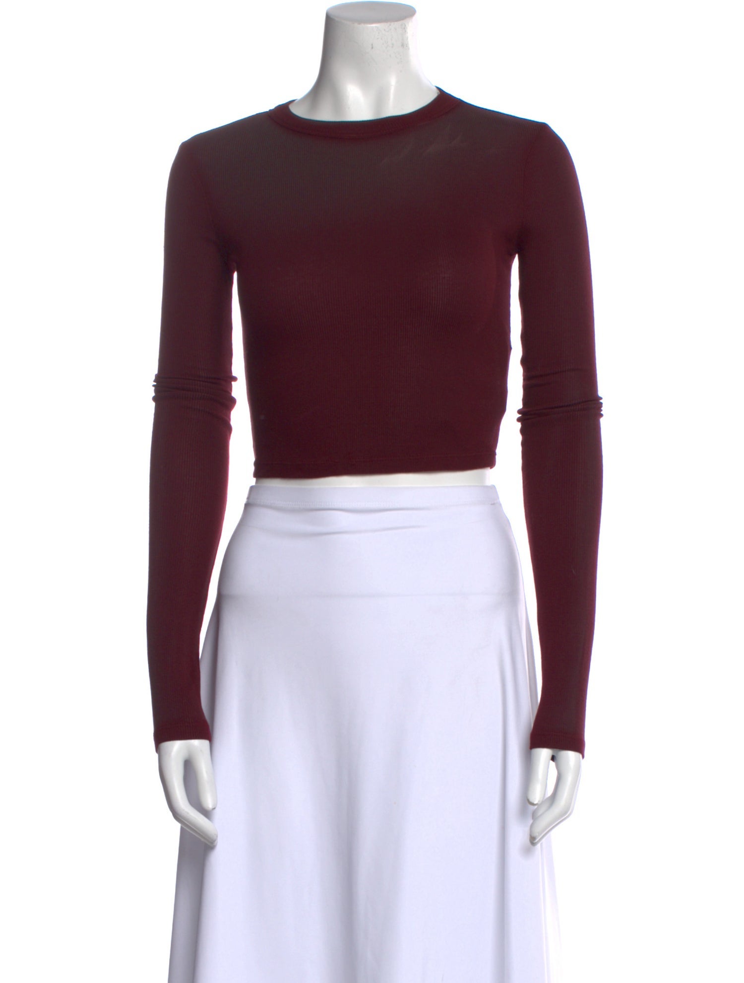 Cotton Citizen Scoop Neck Long Sleeve Crop Top