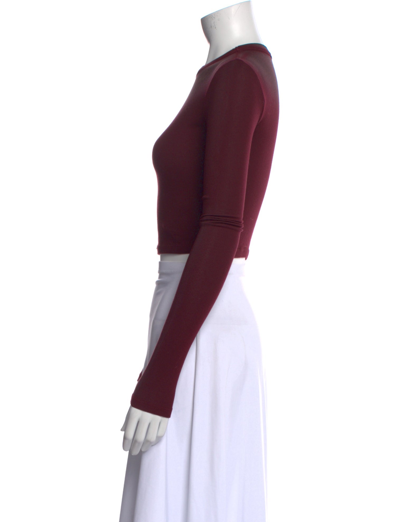 Cotton Citizen Scoop Neck Long Sleeve Crop Top