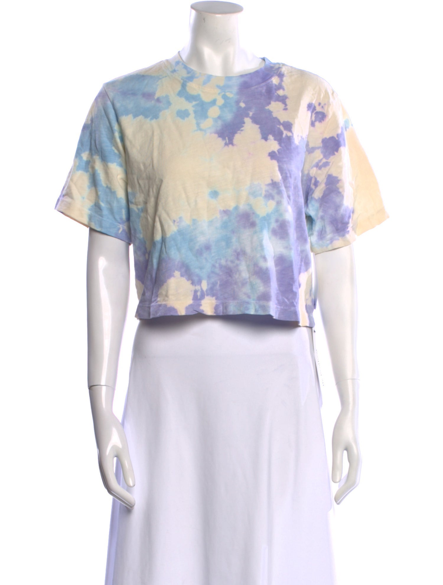 Cotton Citizen Tie-Dye Print Bateau Neckline Crop Top w/ Tags