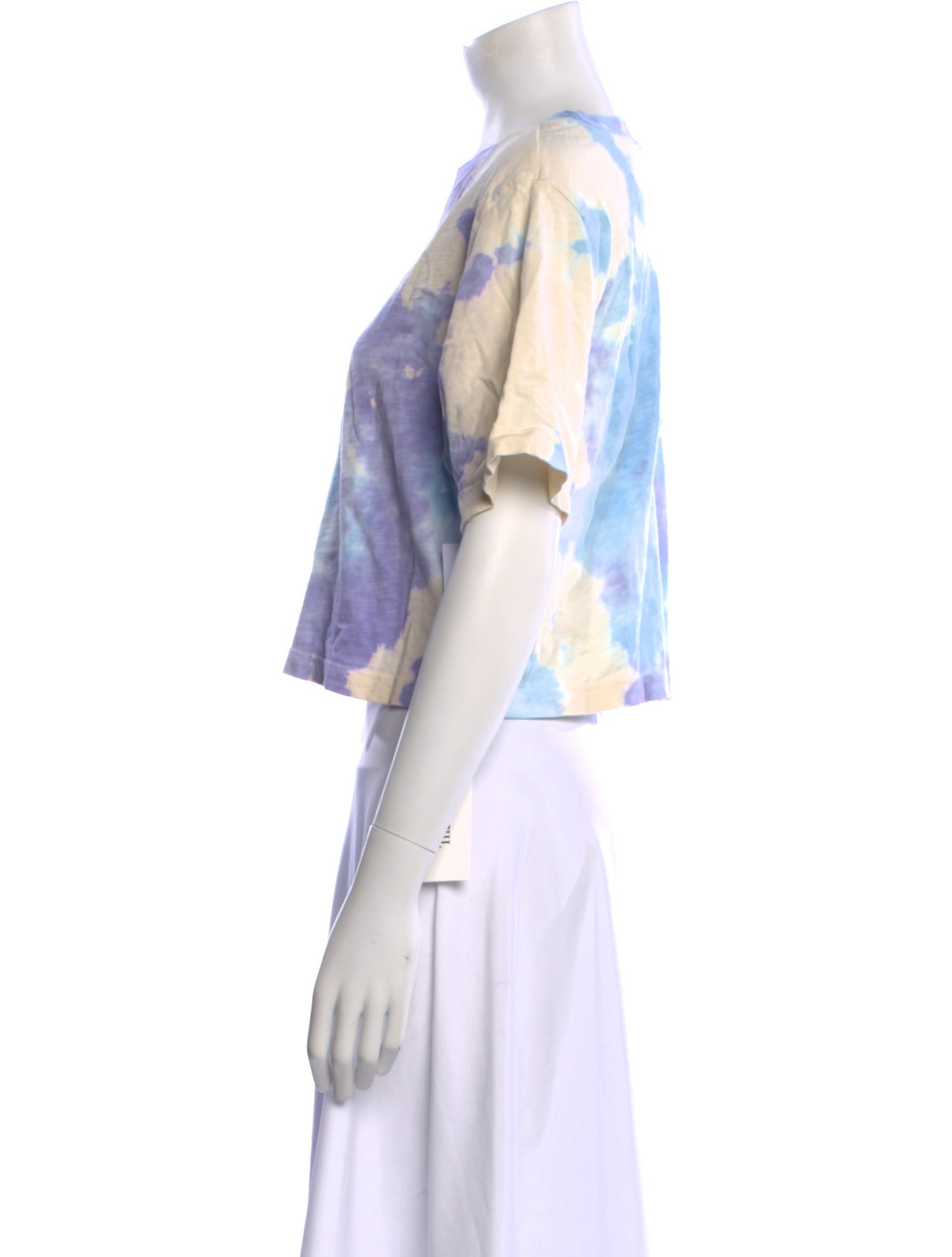 Cotton Citizen Tie-Dye Print Bateau Neckline Crop Top w/ Tags