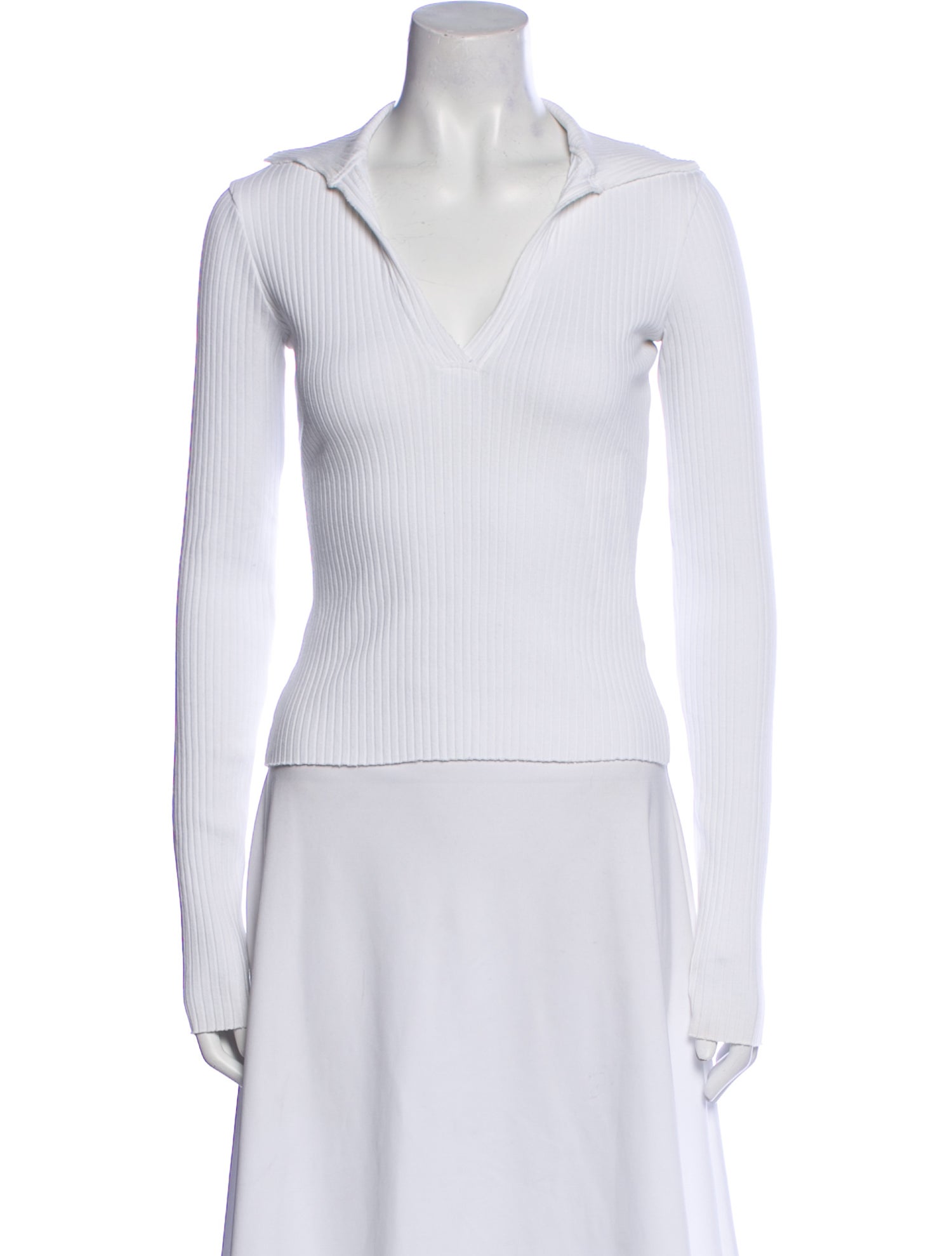 Cotton Citizen V-Neck Long Sleeve Top