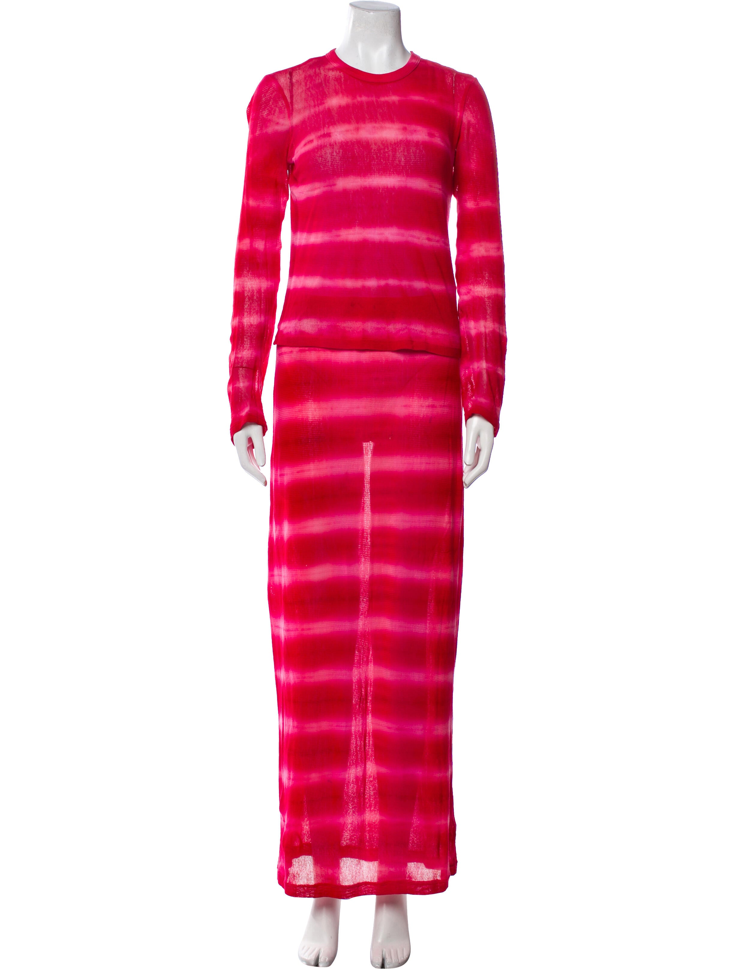 Cotton Citizen Striped Mesh Accents Skirt Set