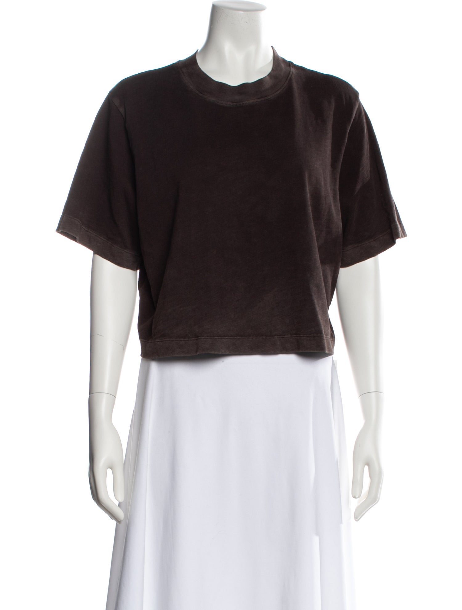 Cotton Citizen Crew Neck Short Sleeve Crop Top