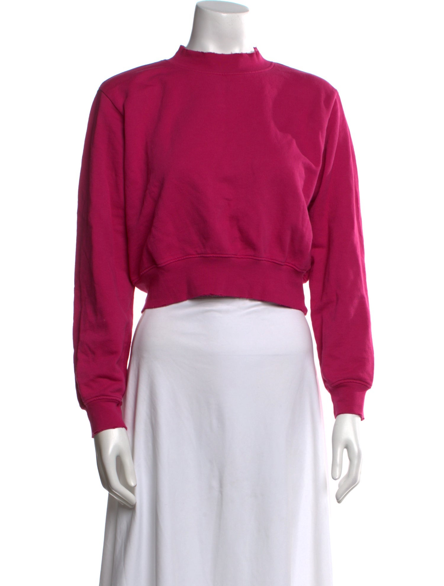 Cotton Citizen Mock Neck Long Sleeve Crop Top