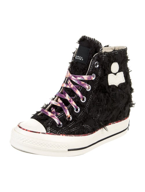 Converse x Isabel Marant Canvas Fringe Trim Accent Wedge Sneakers