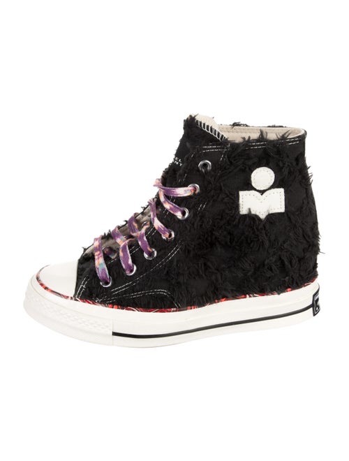 Converse x Isabel Marant Canvas Colorblock Pattern Wedge Sneakers