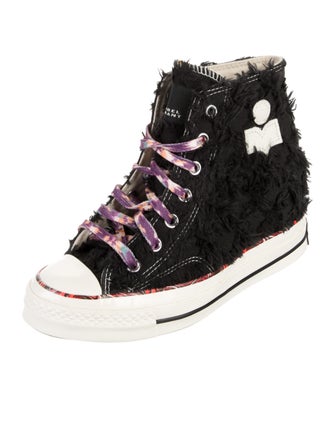 Converse x Isabel Marant Canvas Colorblock Pattern Wedge Sneakers