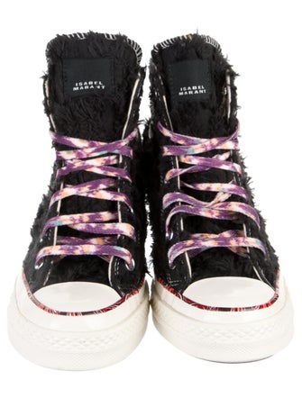 Converse x Isabel Marant Canvas Colorblock Pattern Wedge Sneakers
