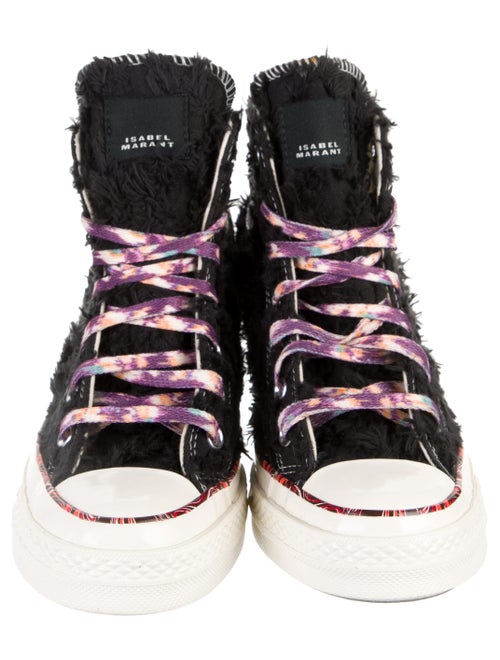 Converse x Isabel Marant Canvas Colorblock Pattern Wedge Sneakers