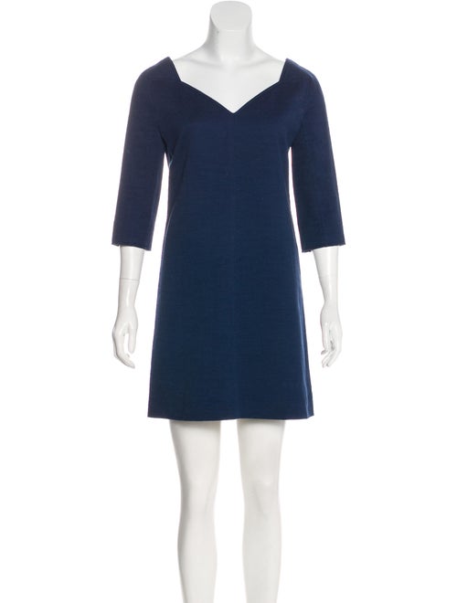 Courrèges Jacquard Mini Dress Navy