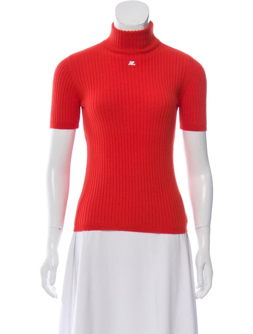 Courrèges Turtleneck Sweater Orange