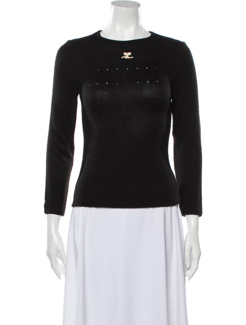 Courrèges Crew Neck Sweater Black