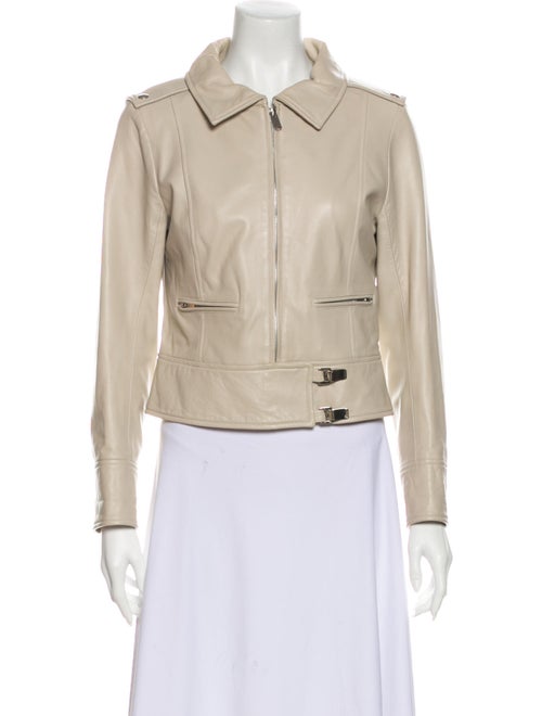 Courrèges Leather Biker Jacket