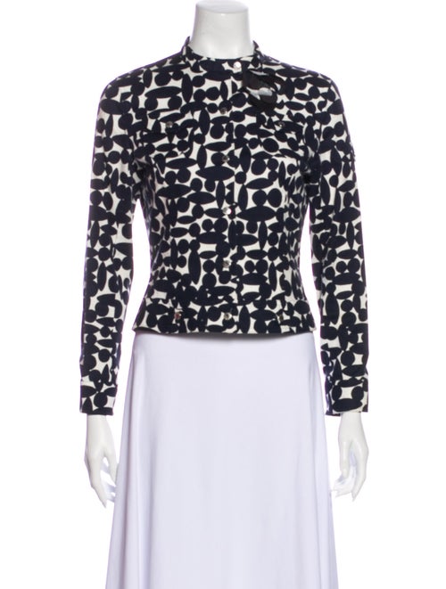 Courrèges Printed Evening Jacket Blue