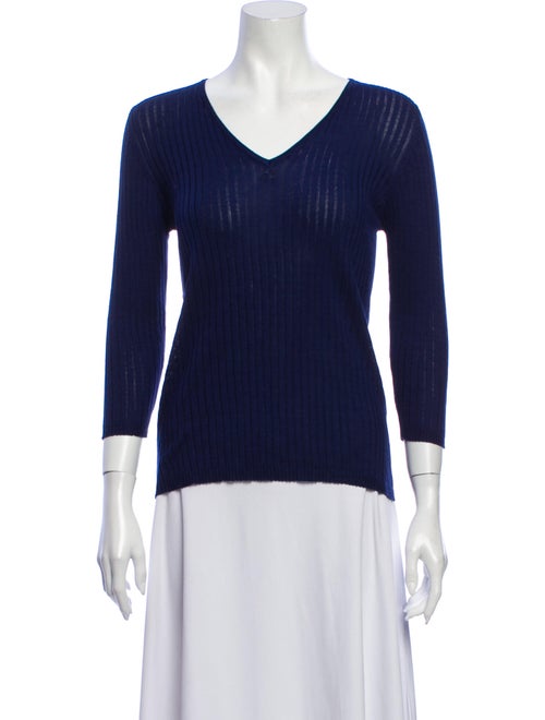 Courrèges V-Neck Sweater Blue