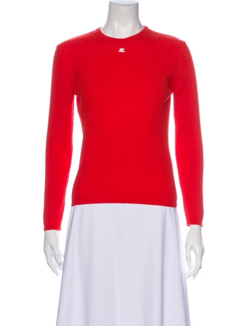 Courrèges Crew Neck Sweater Red