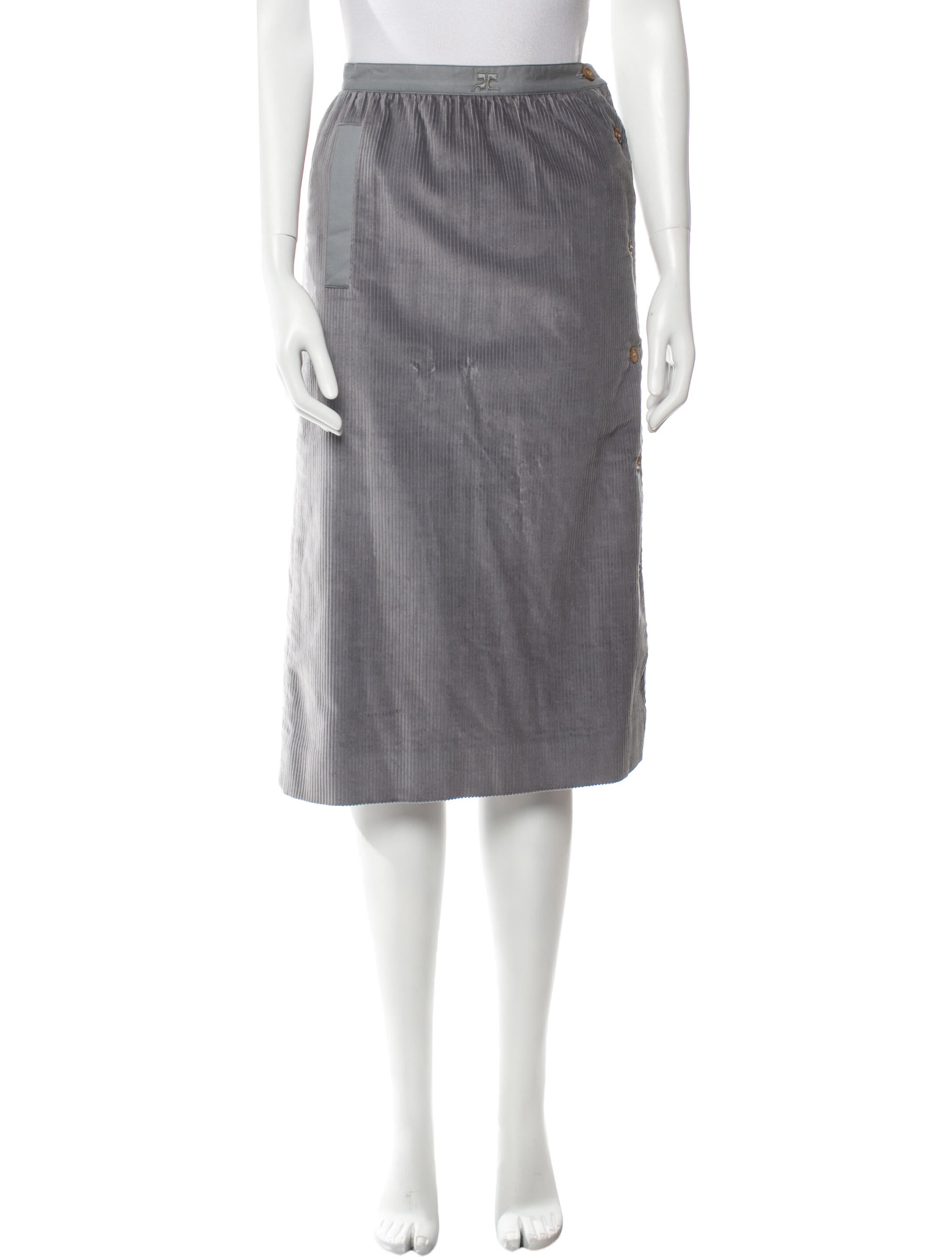 Courrèges 1980's Knee-Length Skirt