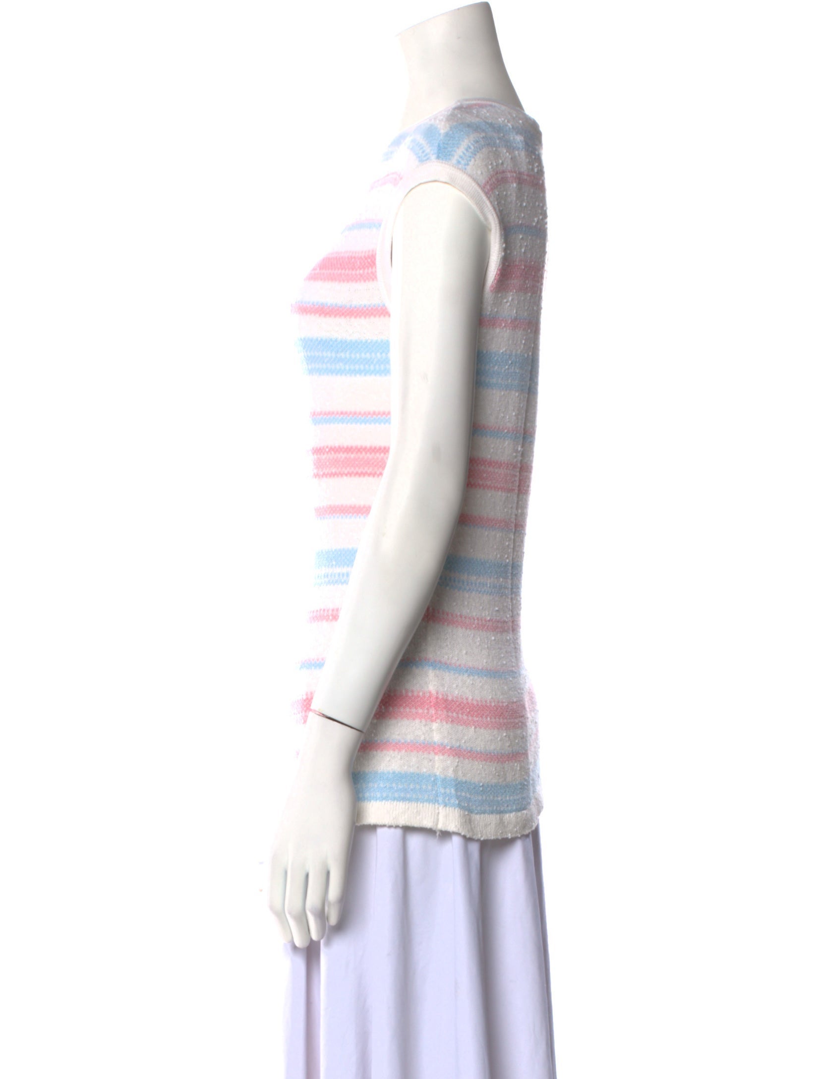 Courrèges Striped Bateau Neckline Tunic