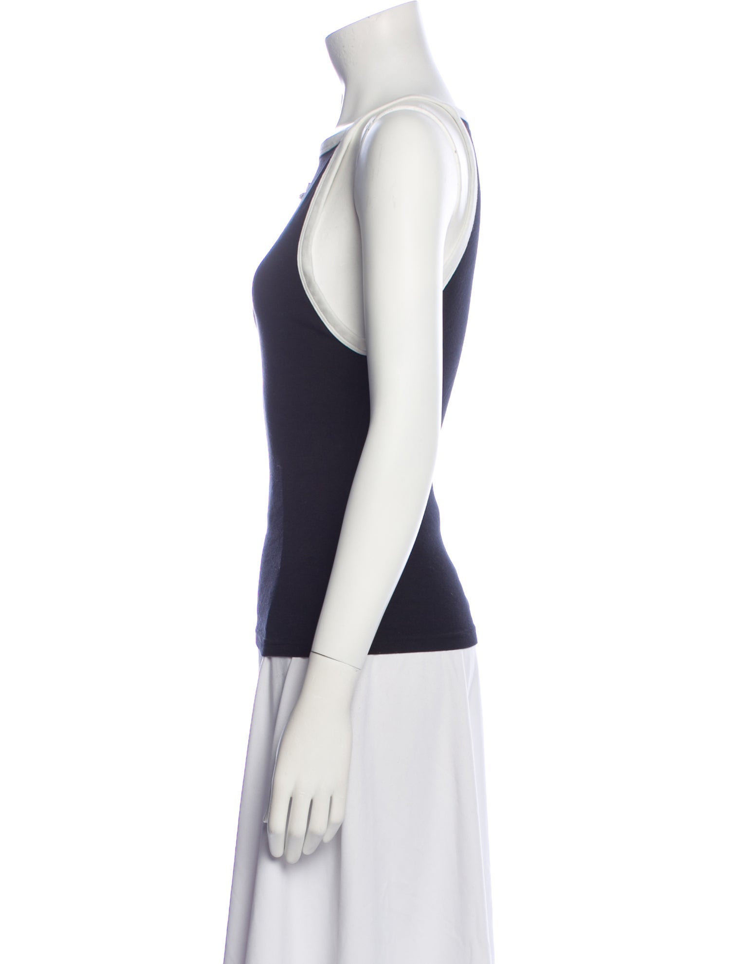 Courrèges Square Neckline Sleeveless Top