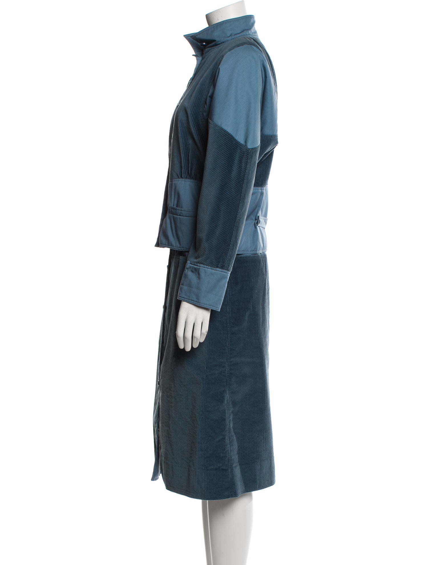 Courrèges Colorblock Pattern Skirt Set