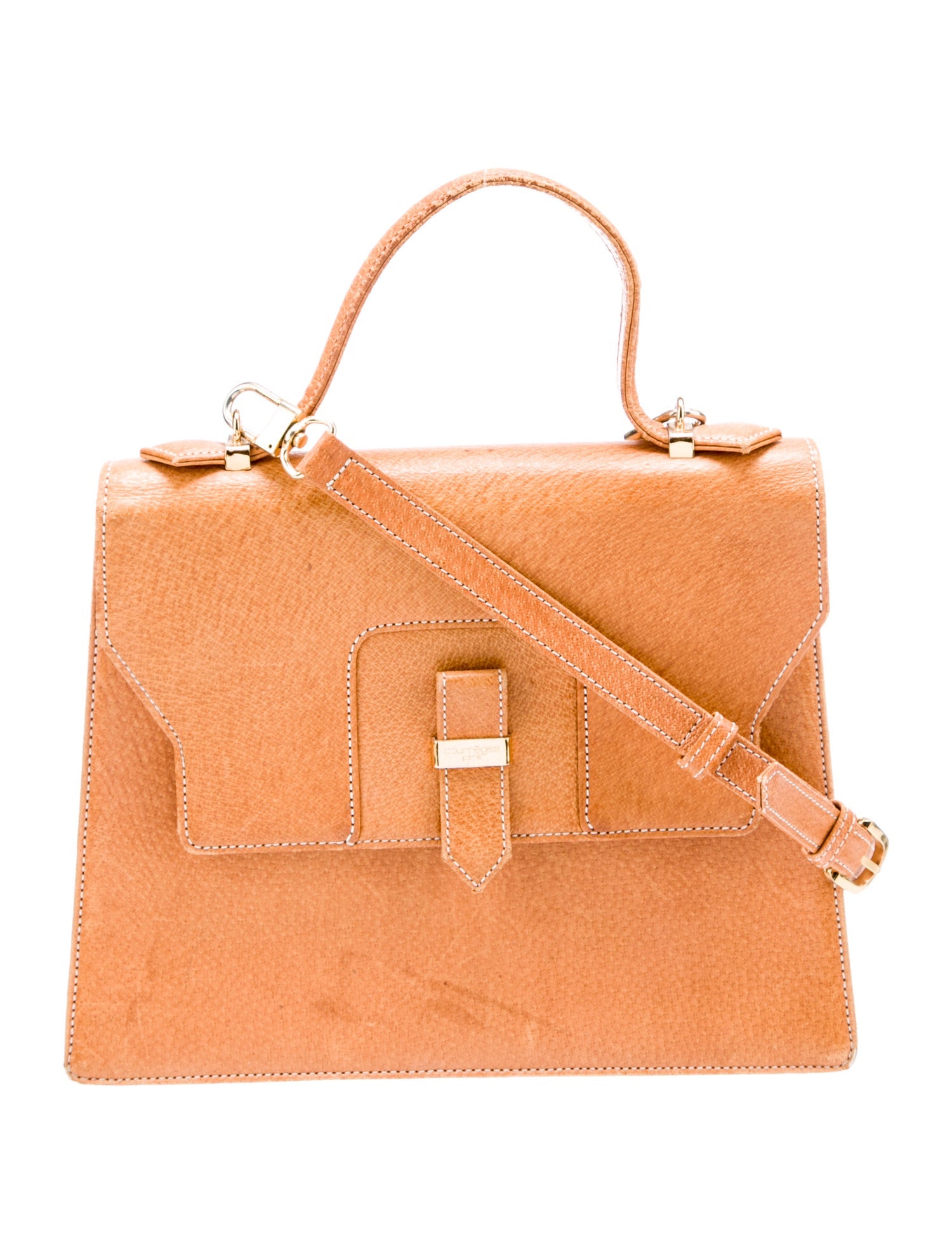 Courrèges Leather Top Handle Bag