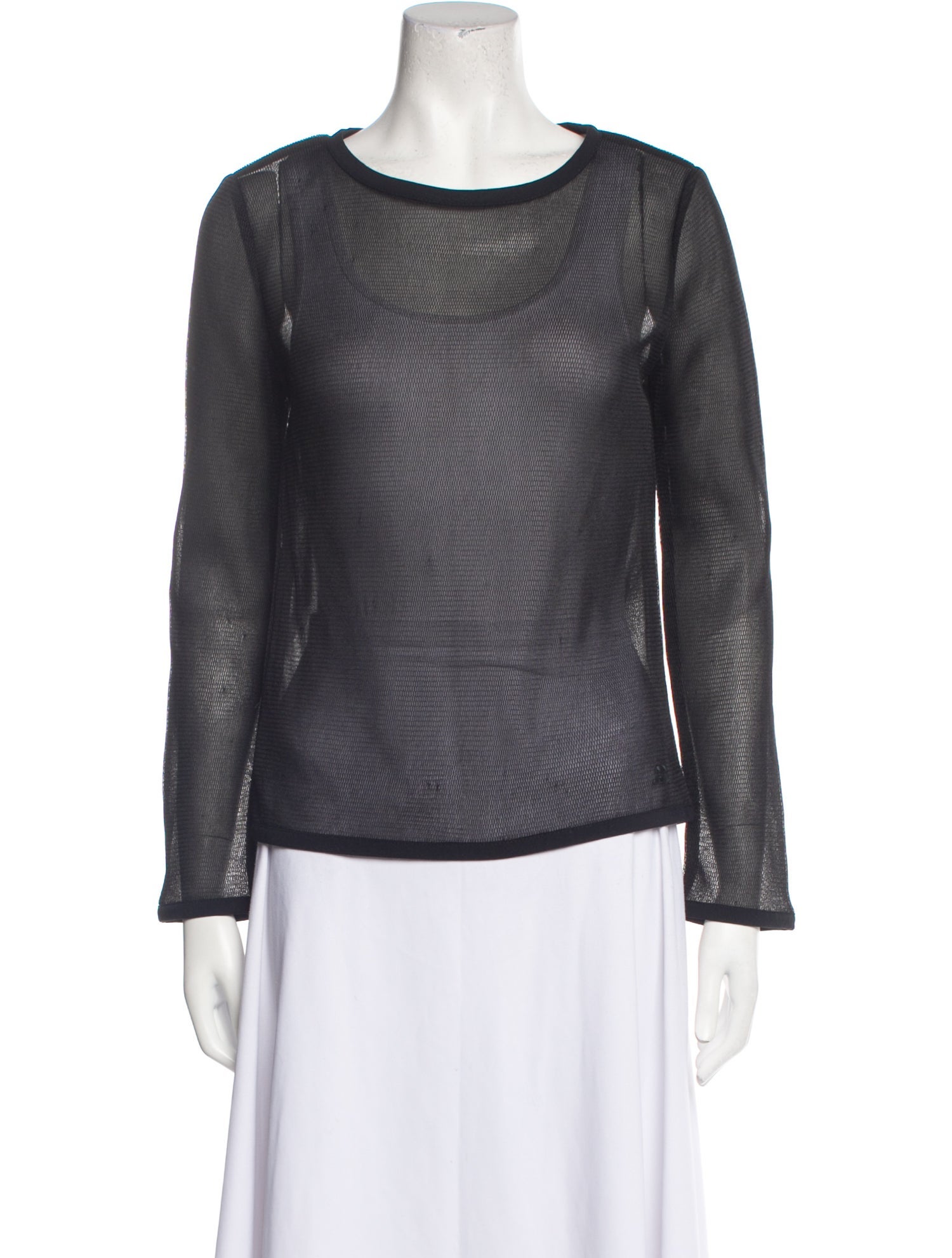 Courrèges Crew Neck Long Sleeve Top