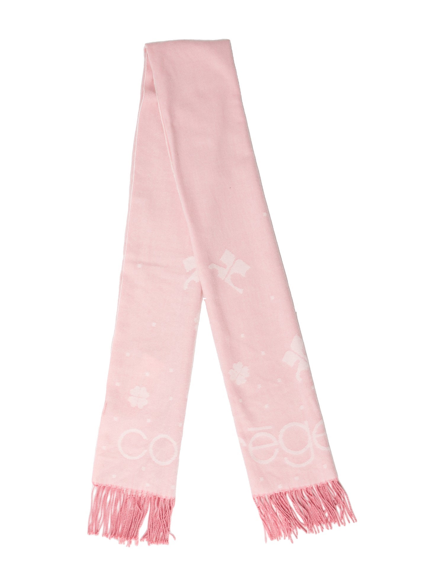 Courrèges Wool Graphic Print Scarf