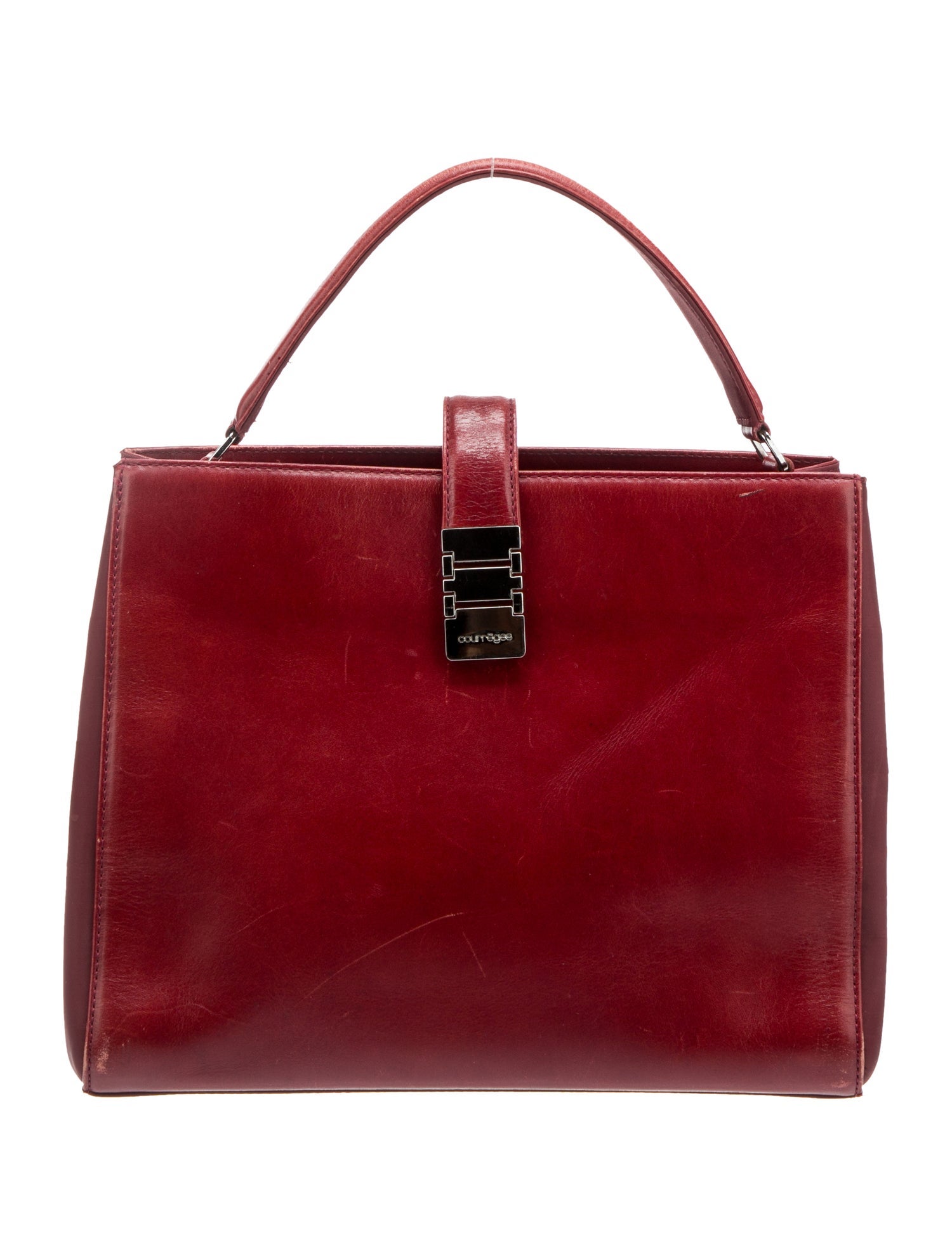 Courrèges Leather Top Handle Bag