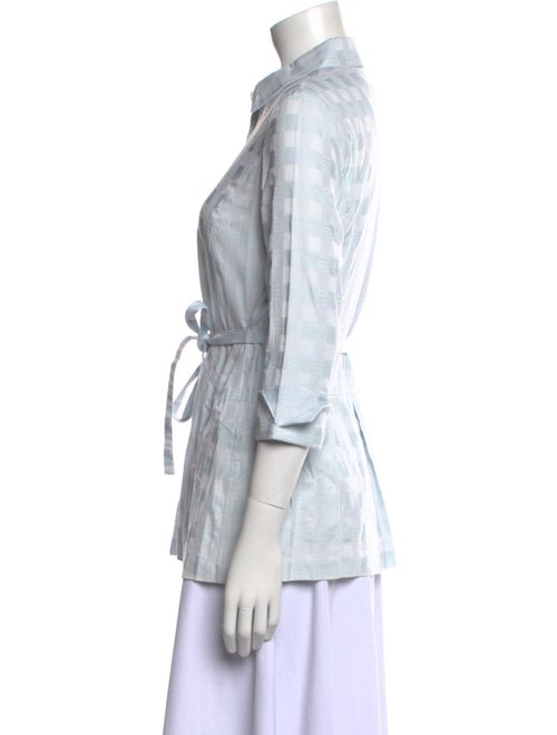 Courrèges Three-Quarter Sleeve Button-Up Top