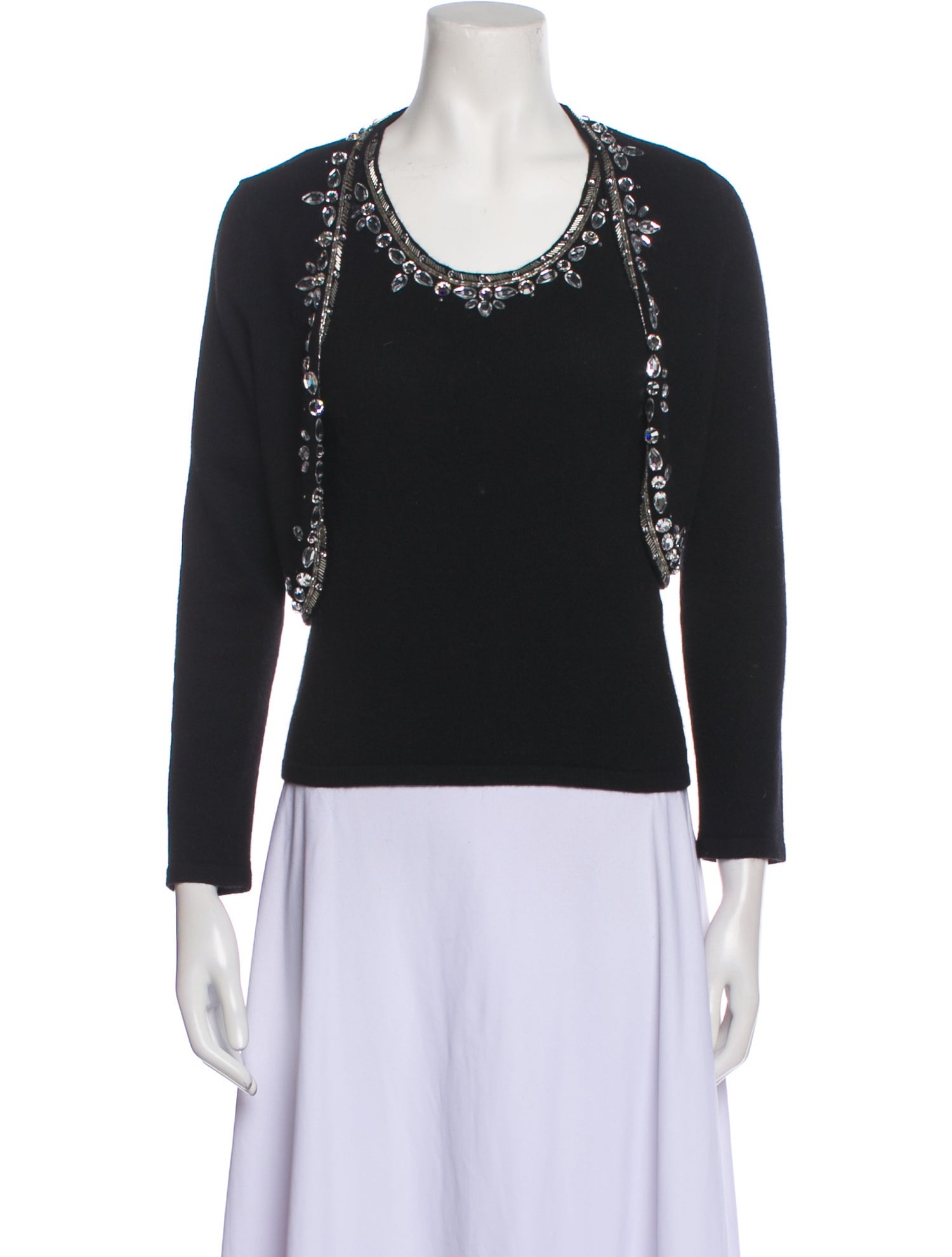 Courrèges Scoop Neck Long Sleeve Top