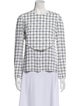 Courrèges Plaid Print Crew Neck Top