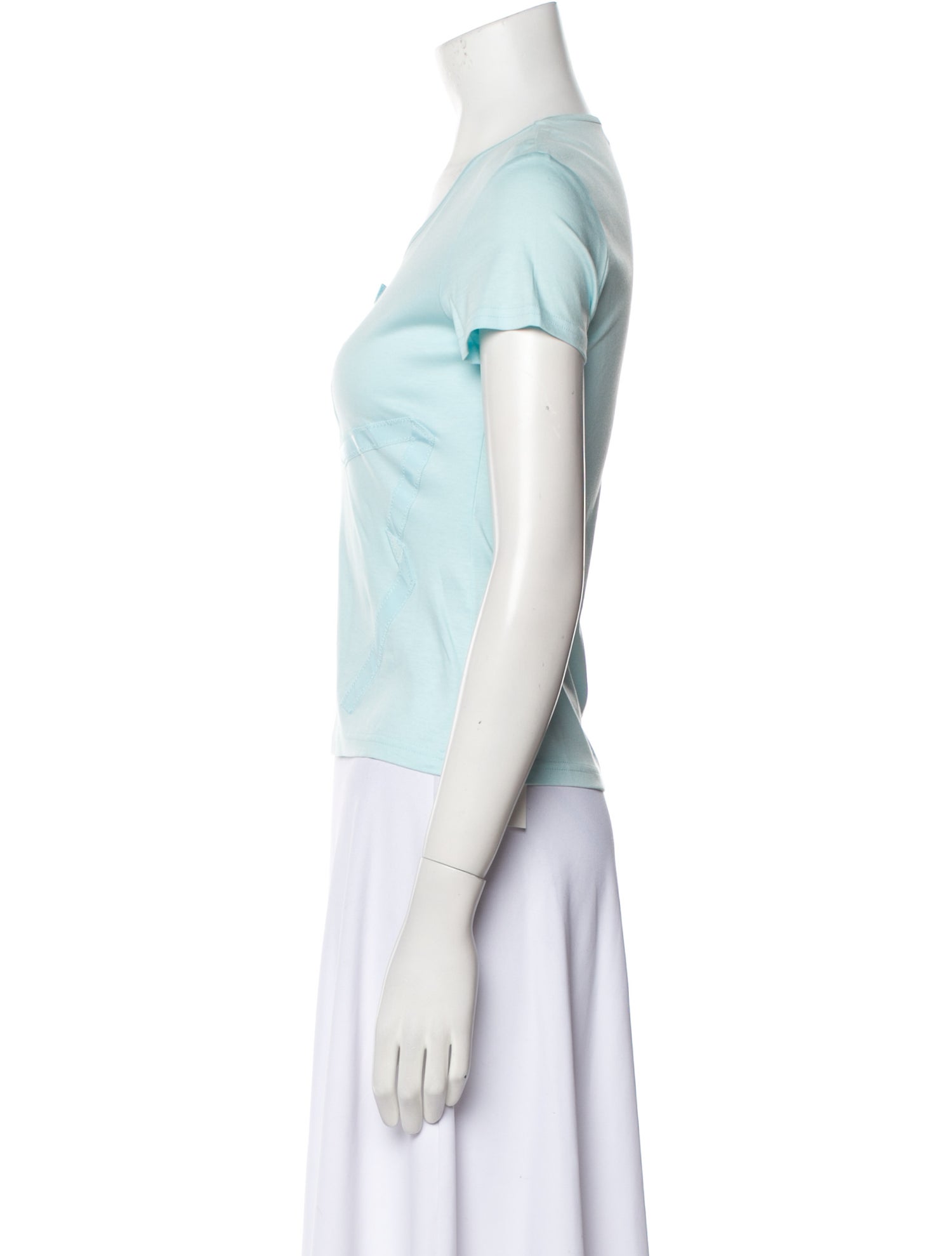 Courrèges Scoop Neck Short Sleeve T-Shirt