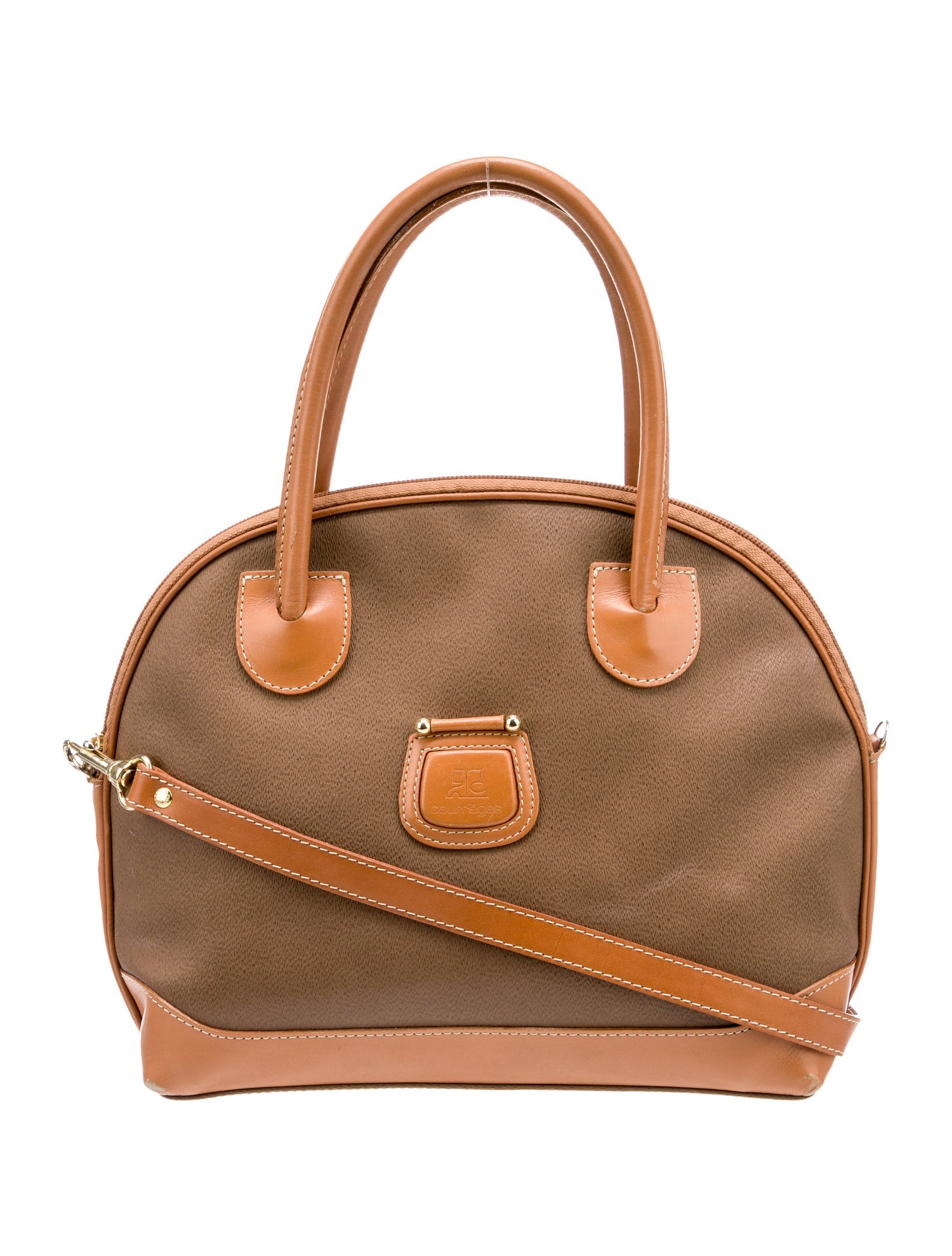 Courrèges Leather Top Handle Bag
