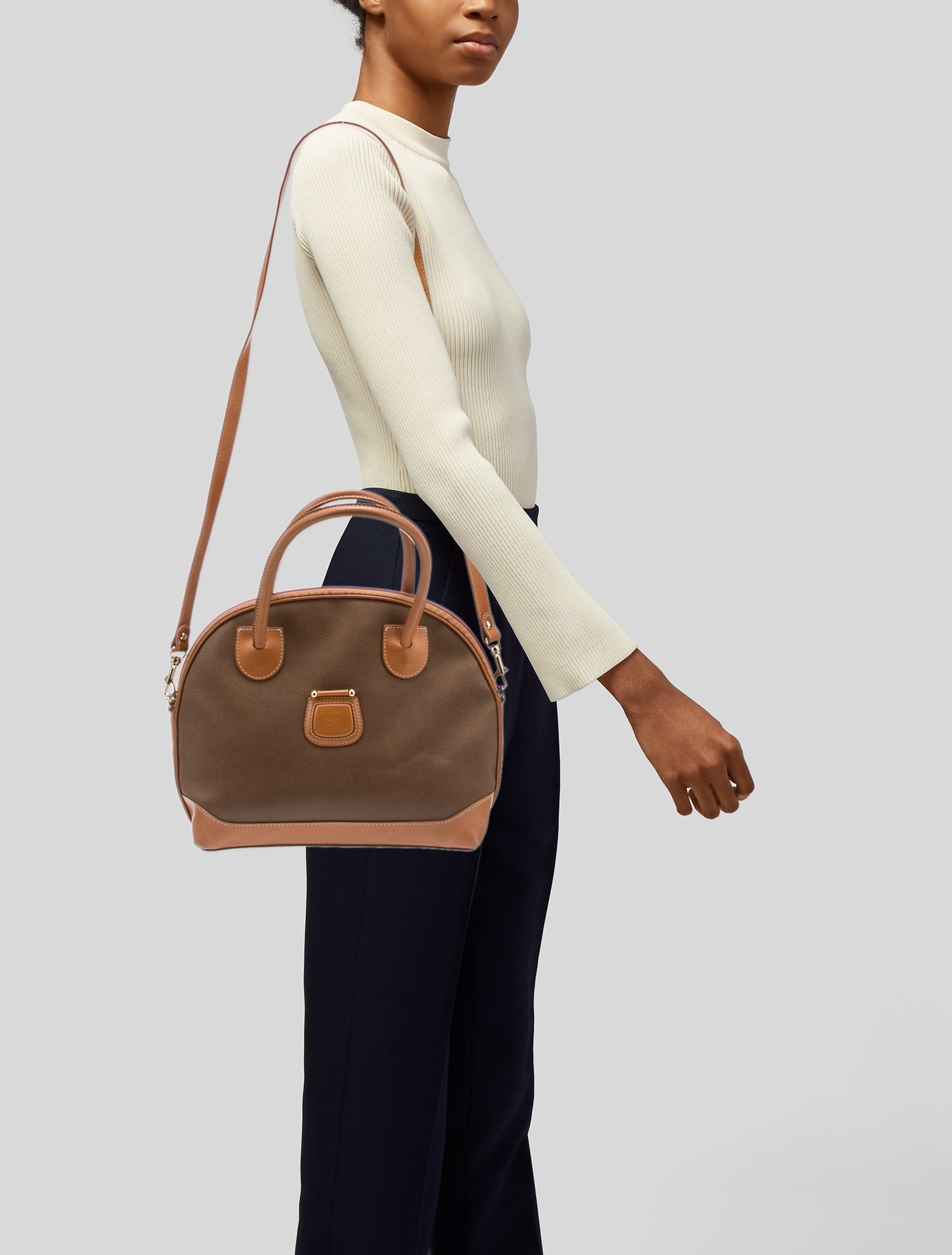 Courrèges Leather Top Handle Bag