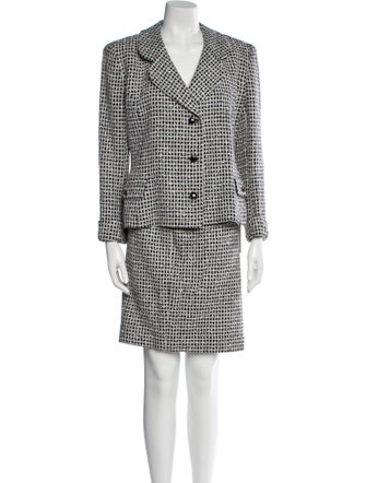 Courrèges Wool Printed Skirt Set