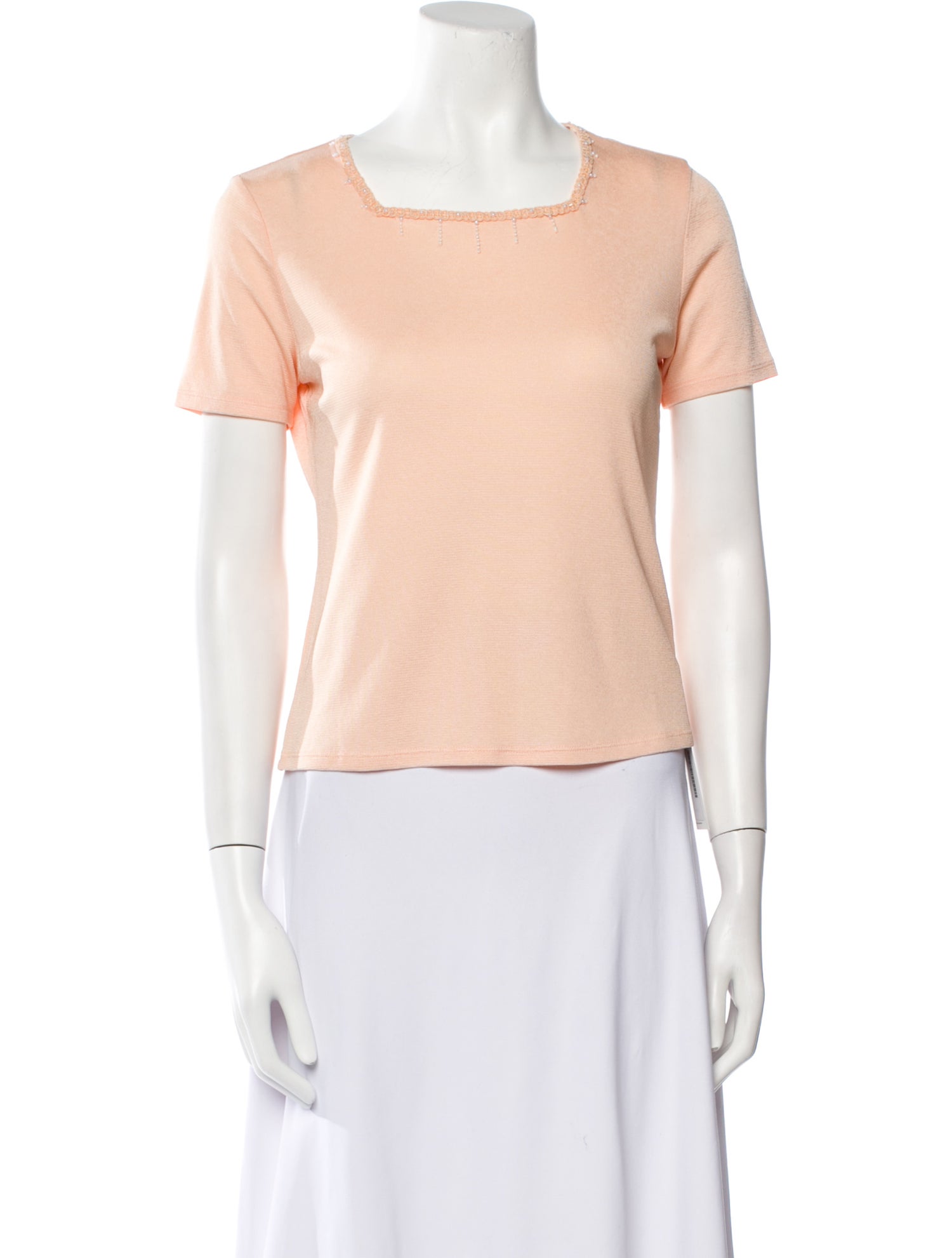 Courrèges Square Neckline Short Sleeve T-Shirt