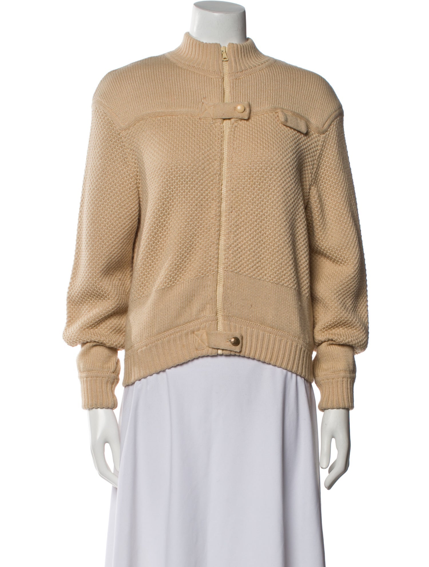 Courrèges Wool Mock Neck Sweater