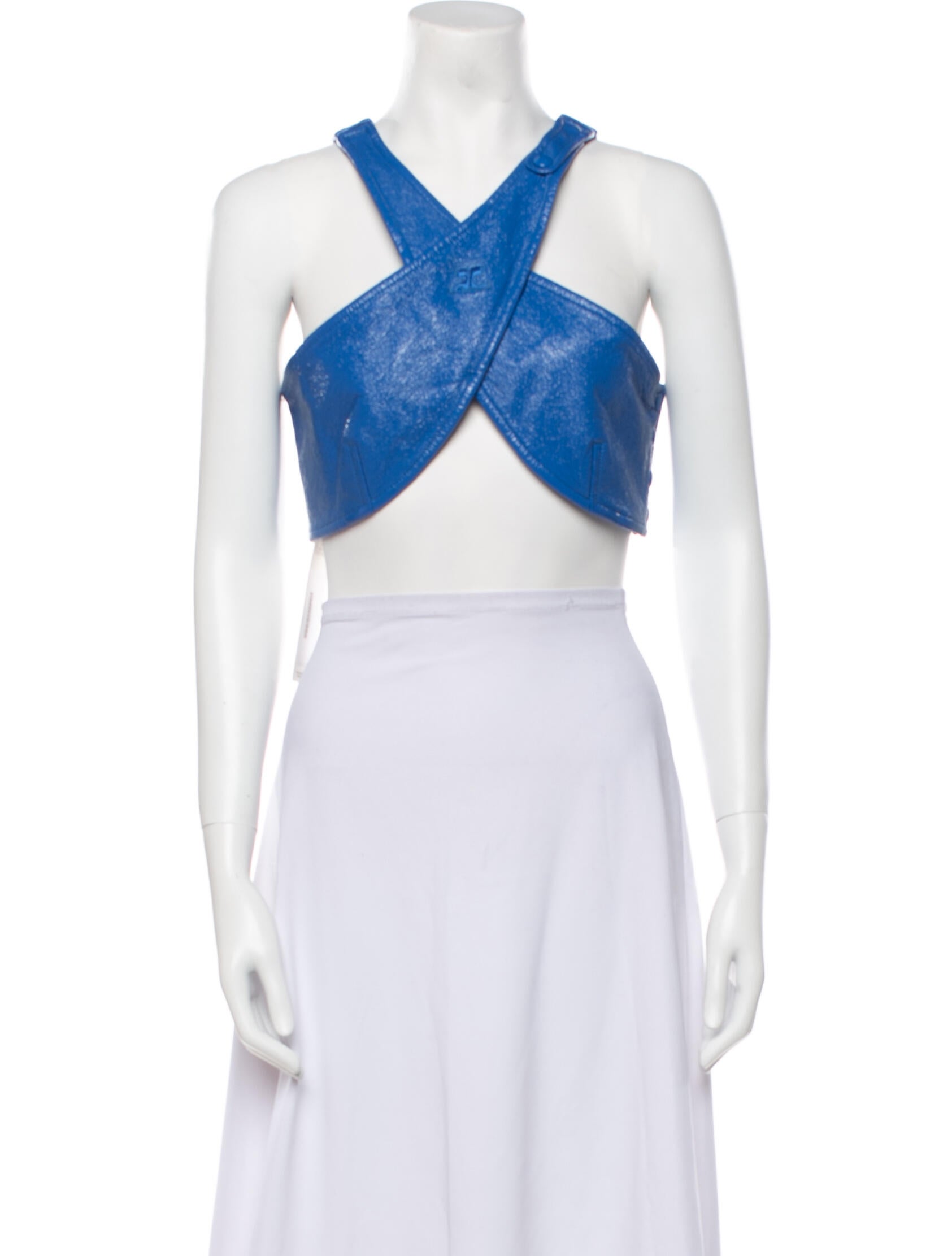 Courrèges Halterneck Sleeveless Crop Top