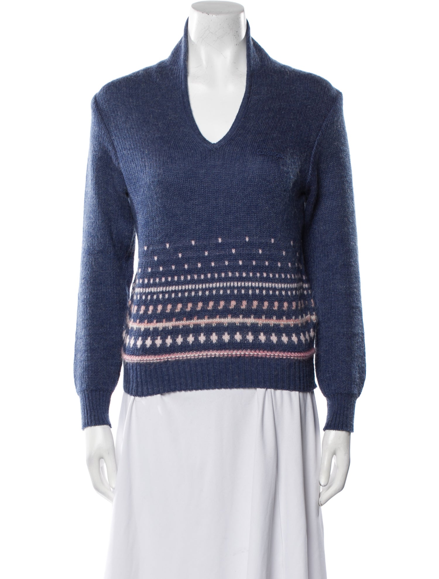 Courrèges Striped V-Neck Sweater
