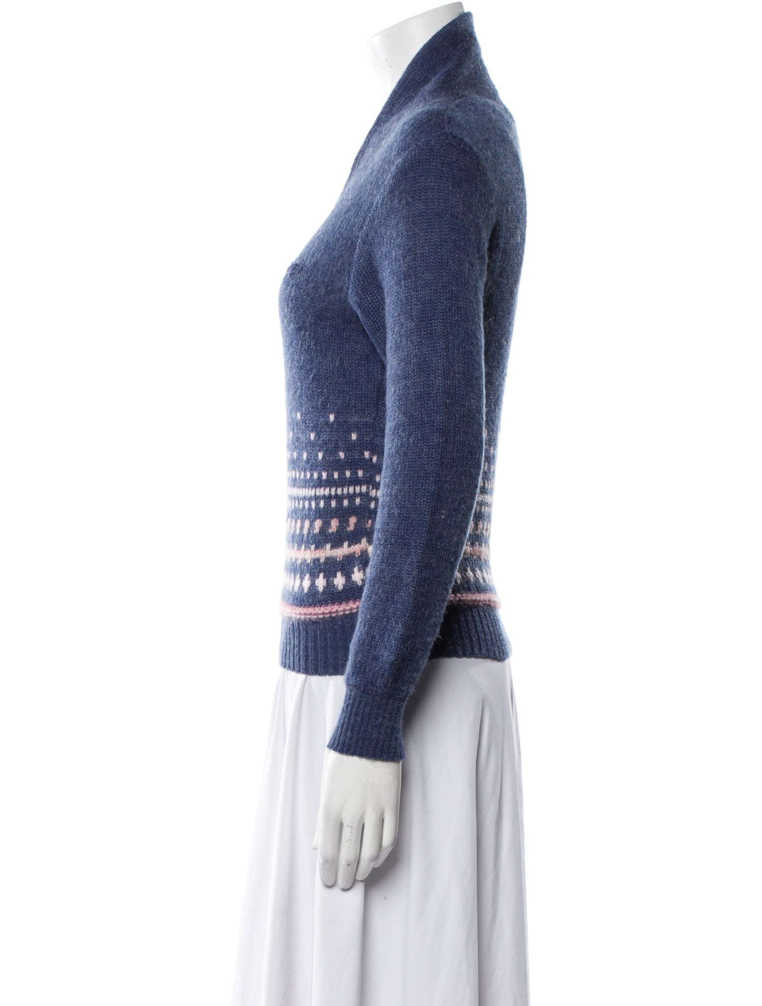 Courrèges Striped V-Neck Sweater