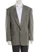 Courrèges Wool Houndstooth Print Blazer